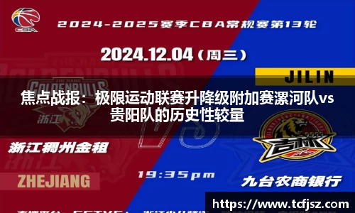 焦点战报：极限运动联赛升降级附加赛漯河队vs贵阳队的历史性较量